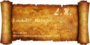 Laukó Malvin névjegykártya